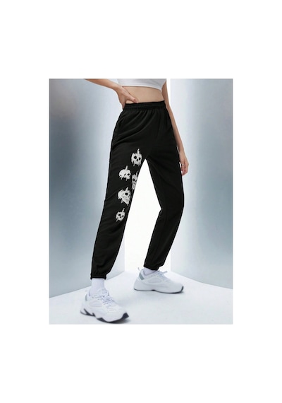 Tarzsokak Coolane Skull Print 4 Mevsim Eşofman Siyah