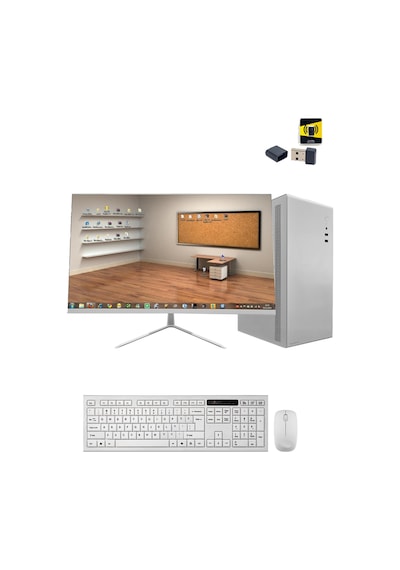 Ramtech Office White X10 i5-9400F 16 GB 500 GB HDD+480 GB SSD 2 GB R5230 23.8" Free Dos Masaüstü Bilgisayar