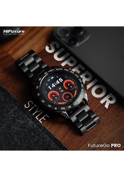 HiFuture FutureGo Pro 1.32" BT Arama AMOLED Ekran IP68 Su Geçirmez Akıllı Saat