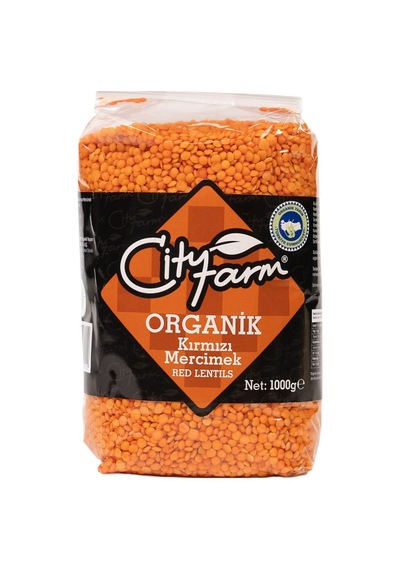 Cityfarm Organik Kırmızı Mercimek 1 Kg - 7 Adet Tarı