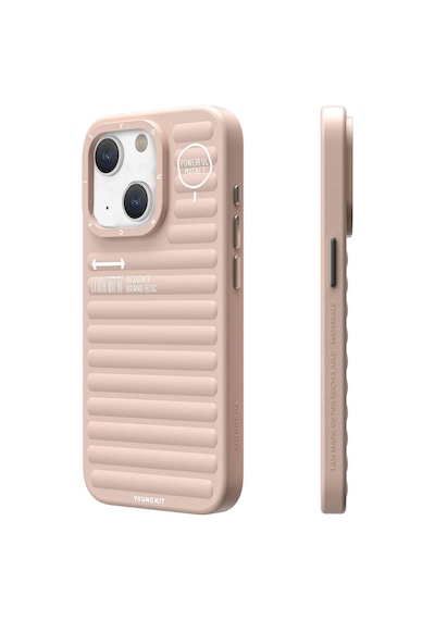 Apple Uyumlu iPhone 15 Kılıf Mat Renkli Tasarım Youngkit Serisi Kapak Pembe