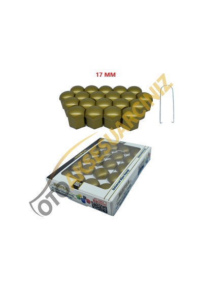 A Kalite Mefsa Bijon Kapağı Düz 17 Mm Altın Sarı 20 Li Set