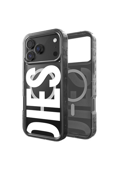 Diesel Apple iPhone 17 Pro Max Uyumlu Magsafe Destekli Biscotto Bumper Kılıf - Siyah