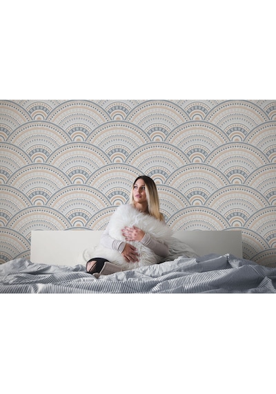 Pastel Renk Desenli Soft Duvar Kağıdı-5521 Çok Renkli