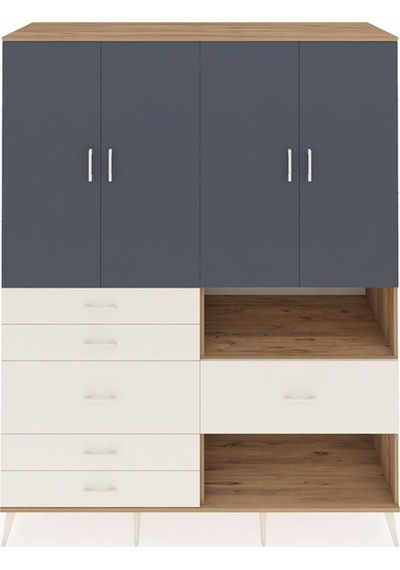 Kronos Gardrop 7 Raflı 6 Çekmeceli 4 Kapaklı 176x59x221 Çam-antrasit/aytaşı Antrasit/aytaşı Kronos Gardrop 7 Raflı 6 Çekmeceli 4 Kapaklı 176x59x221 Çam-antrasit/aytaşı Antrasit/aytaşı