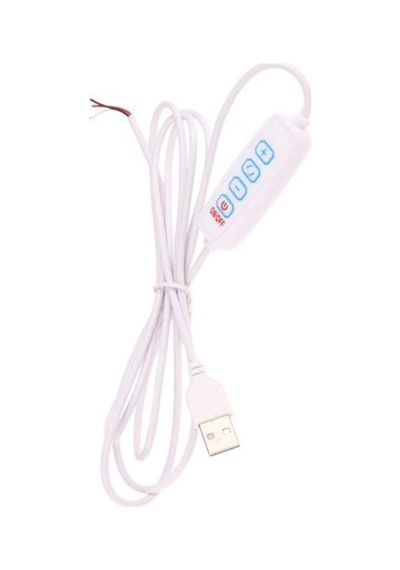 Çift Renk 100 Cm Dimmer'li Usb Erkek Kablo 2 Amper On/off Switch'li Ucu Açık Dim Edilebilir Usb Kablo