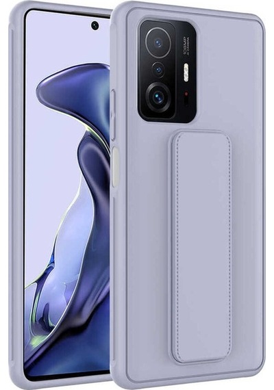 Xiaomi Mi 11t Pro 5g Kılıf Zore Qstand Kapak Gri