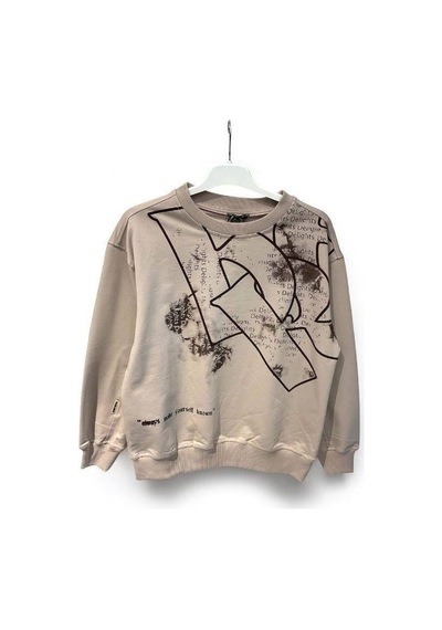 Carinos Erkek Çocuk Delights Yazılı Sweat-15185 Vizon