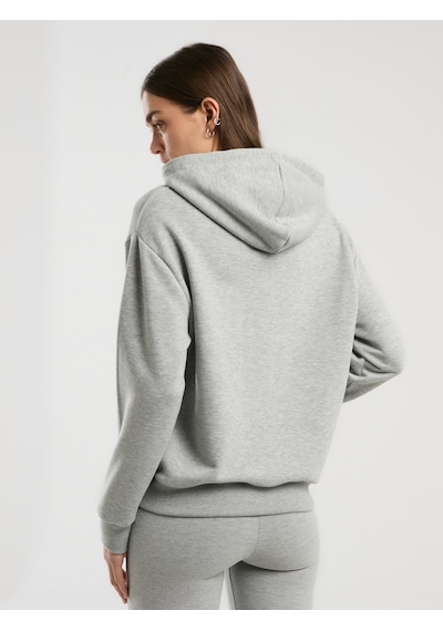 Everlast Ever Classics Wmn Gri Melanj Kadın Kapüşonlu Full Zip Sweatshirt Gri Melanj