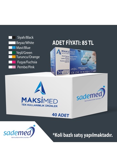 3 Katmanlı Tek Kullanımlık Lastikli Maske