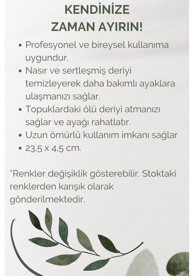 Ahşap Saplı Renkli Topuk Törpüsü 2'li