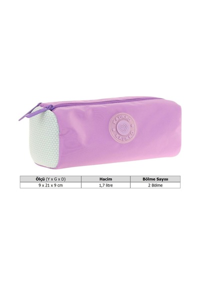 Kaukko Travel Dual Kalem Çantası Lılac Ad-4002