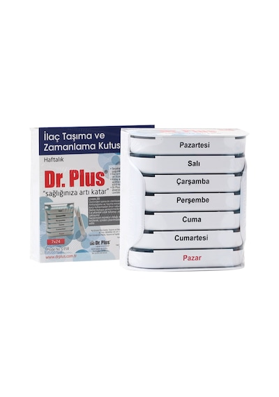 Dr Plus Ilaç Hap Saklama Kutusu Haftalık 7X24 Beyaz