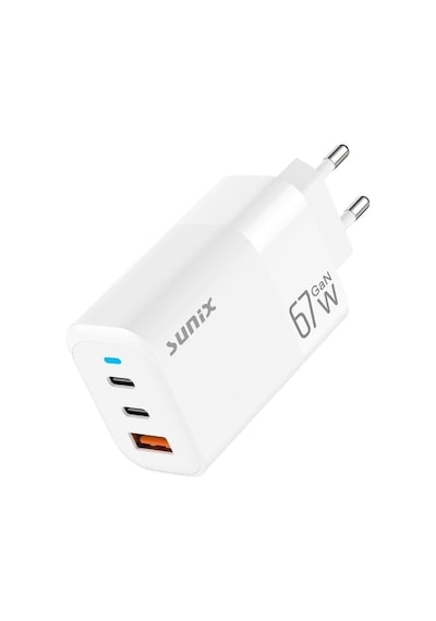 65w Gan Teknoloji 2x Usb-c Ve Usb-a Şarj Adaptörü S-150