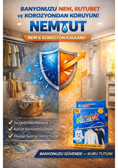 Banyolara Ve Tuvaletlere Özel Nem Rutubet Giderici Korozyon Koku Önleyici 1 Kutu 2 Paket 1 Kg