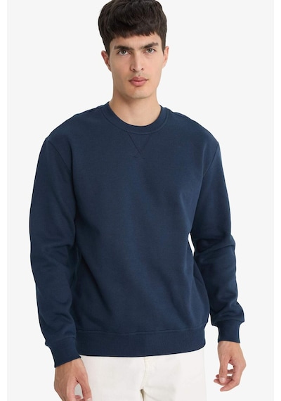 DeFacto Regular Fit Bisiklet Yaka Kalın Basic Düz Sweatshirt T3777AZ24AUNV71