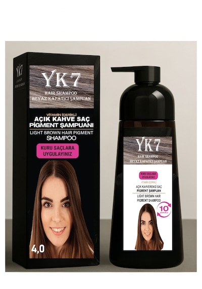 Yk7 Açık Kahverengi 4.0 Beyaz Kapatıcı Şampuan