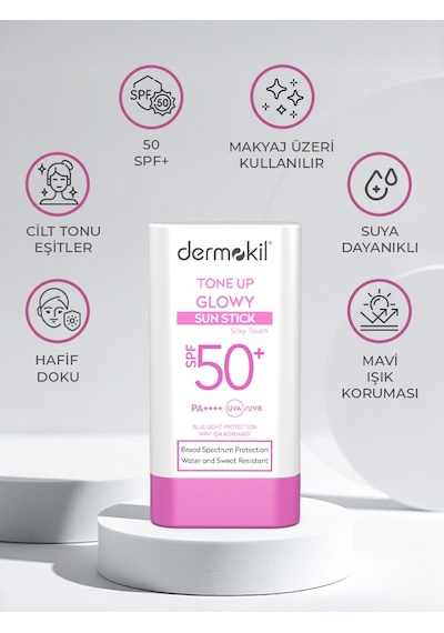 Dermokil Tone Up Glowy Ton Eşitleyici Güneş Koruyucu Stick SPF50+ 20 G