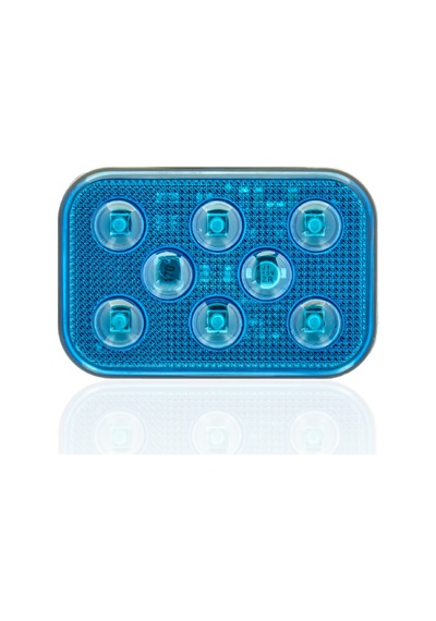 Sanel Animasyonlu 12 - 24V Universal Kare 6 Led Dış Mekan Uyumlu Mavi SBDF6B