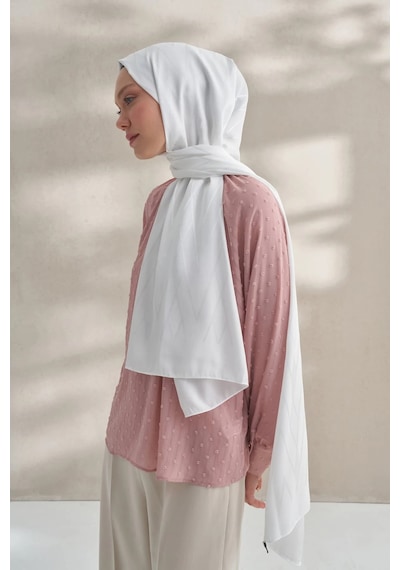 Armanda Krep Jakar Prizma Desen Şal - 70 X 190 Krem