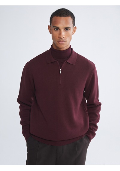 Lcw Vision Bordo Polo Yaka Erkek Triko Kazak