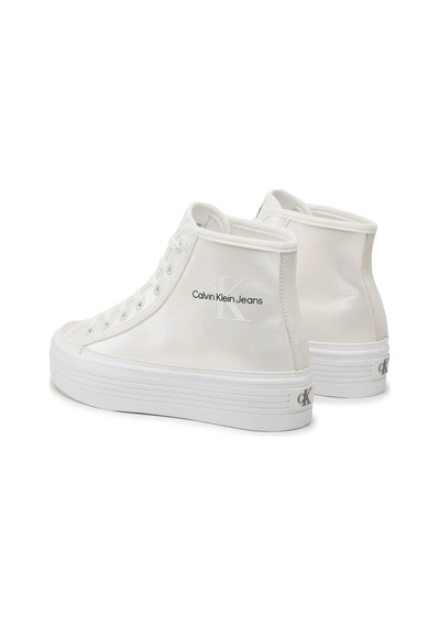 Jeans Bold Vulc Flatf Mid Laceup Sneakers Ekru