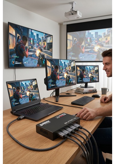 Gabble Gab-hs04 Hdmı Splitter Çoklayıcı 1 Giriş 4 Çıkış 1080p 3d Ver 1.4 Hs04