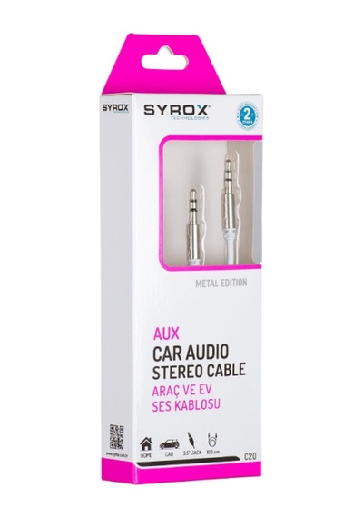 C20 Aux Araç Ve Ev Ses Kablosu Syrox C20 Aux Araç Ve Ev Ses Kablosu