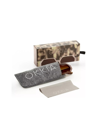 Okkia Andrea Altıgen Pembe Havana Unisex Güneş Gözlüğü