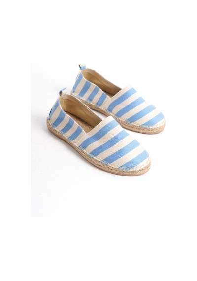 Mubiano Summer Erkek Jüt Taban Keten Mavi/beyaz Espadril -mssr3535-mb Mavi/beyaz
