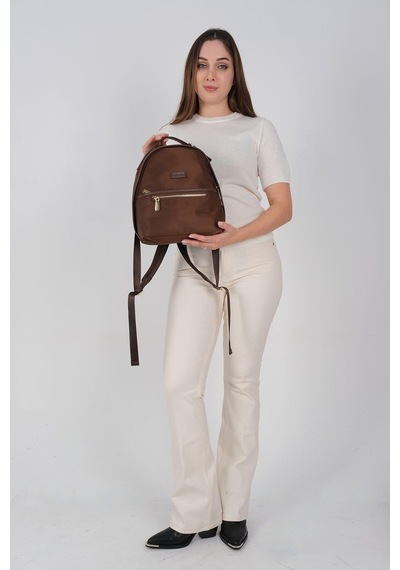 Silver Polo Sp1212 Kadın Sırt Çantası Saten Kahve-kahve