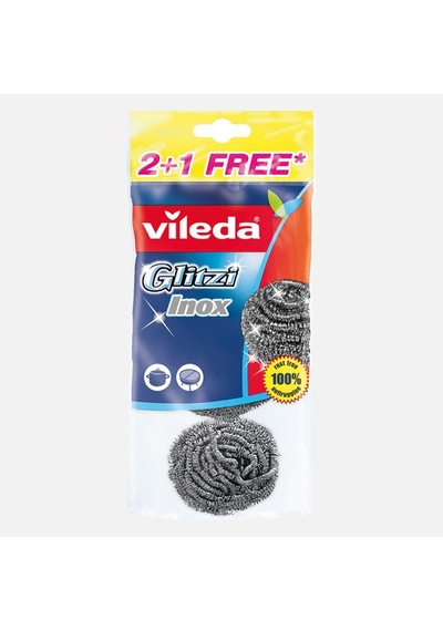 Vileda Çelik Inox 3'lü Yuvarlak Sünger