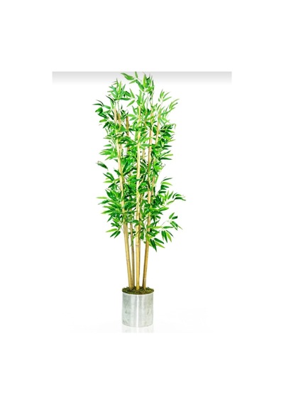 180 Cm Yapay Bambu Metal Saksı 30x30 Dekoratif Ağaç Çok Renkli