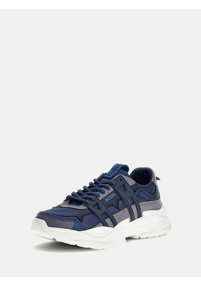 Guess Belluno Deri Erkek Sneaker Ayakkabı Fmpbeuele12 Mavi