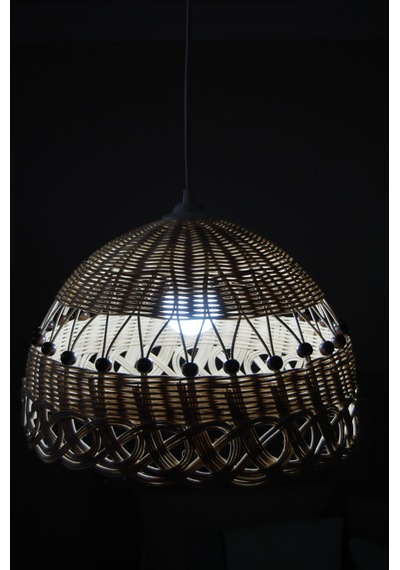 Rattan Lüx Avize Bej