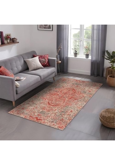 Kadife Kaymaz Pamuk Tabanlı Yıkanabilir Antibakteriyel Salon Halısı 100x150 Diğer