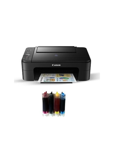 Canon Pixma E3340 Fotokopi + Tarayıcı +wi Fi Airprint Yazıcı + Bitmeyen Kartuş Sistemi