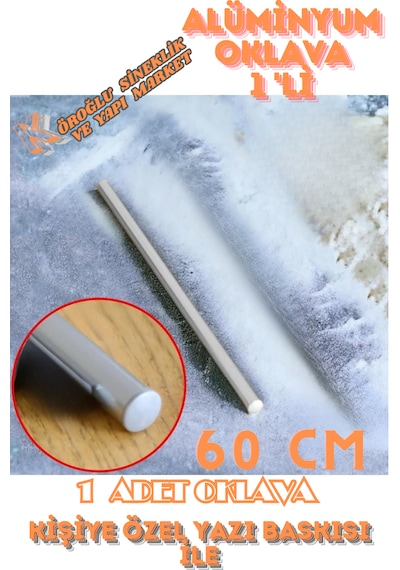 1'li Masterchef Alüminyum Paslanmaz 60cm Metal Oklava Hamur