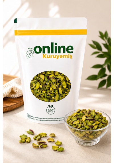 File Antep Fıstığı - Yeşil Boz Fıstık - Yeni Mahsul - 100 Gr 100 G