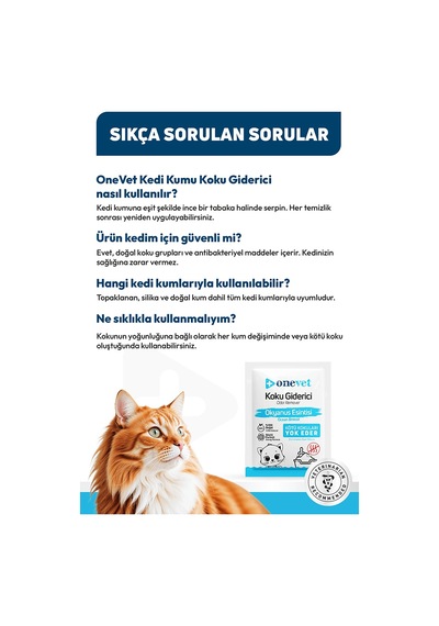 Onevet Kedi Kumu Koku Giderici Okyanus Esintili 15 Adet 25 gr