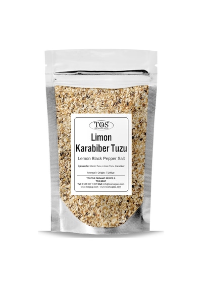 Tos The Organic Spices Limon Karabiber Tuzu 5 KG Lemon Black Pepper Salt