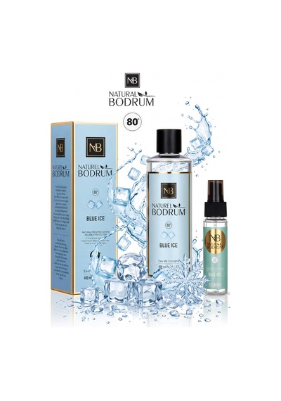 Blue İce Kolonya İkili Set 400 Ml Dökmeli + 60 Ml Sprey Cep Boy %80 Alkollü