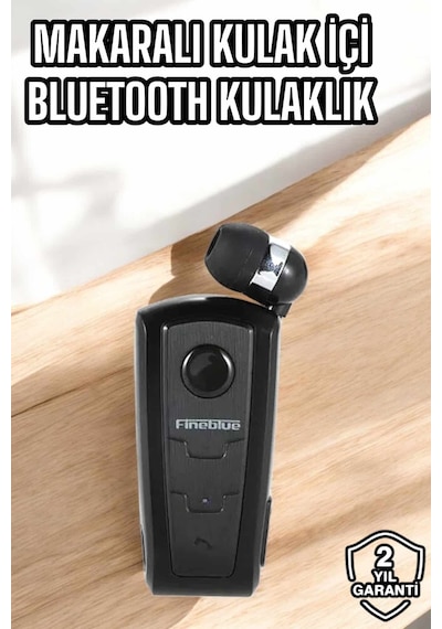 Tüm Telefonlara Uyumlu Mikrofonlu Titreşimli Makaralı Bluetooth Kulakiçi Kulaklık Kulak Içi