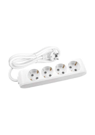 Viko 4'lü Priz 3x1,5 mm Uzatma Beyaz 10 MT