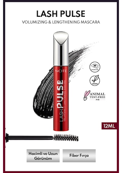 Note Lash Pulse Volumizing & Lengthening Mascara Uzunluk Ve Hacim Etkili Maskara - Siyah