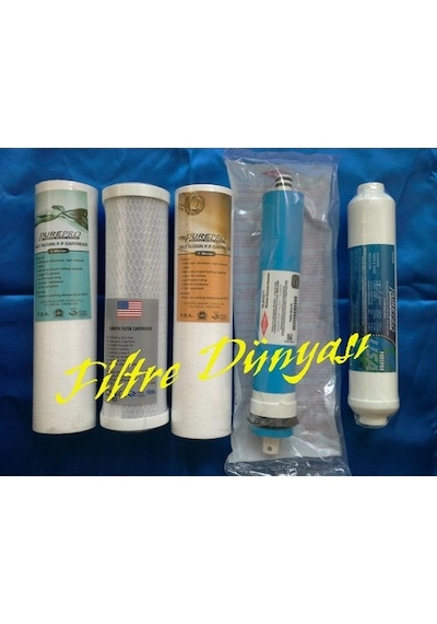 Filtre Dünyası Purepro Su Arıtma Filtre Takımı 5'Li Set