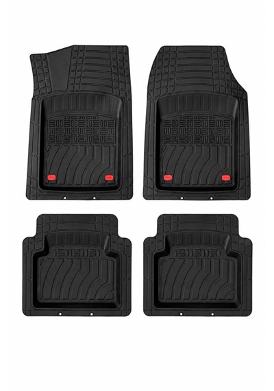 Universal 4d Havuzlu Oto Paspas A Kalite Tüm Araçlara Uyumlu Siyah Oto Paspas Seti Suv-hatchback-sedan