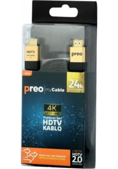 Preo PREO MC25 HDMI 2.0 Versiyon Premium HDMI Kablo 2m