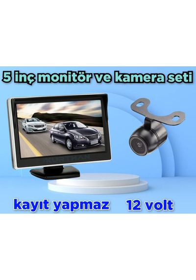 5'' Ekran + 1 Tane Kelebek Kamera Seti 12 Volt Kayıt Yapmaz