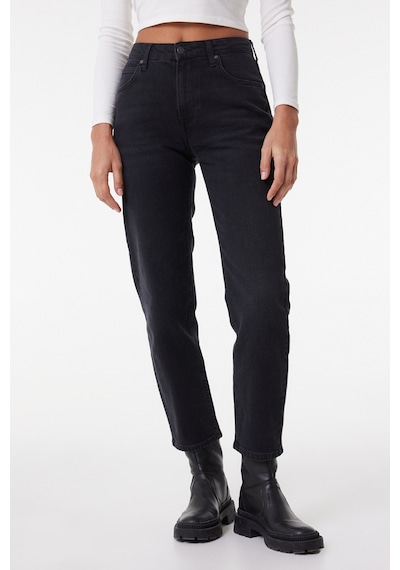 Lee Carol Regular Fit Normal Kesim Yüksek Bel Düz Paça Antrasit Kadın Esnek Jean Denim Kot Pantolon L30U01758 Antrasit